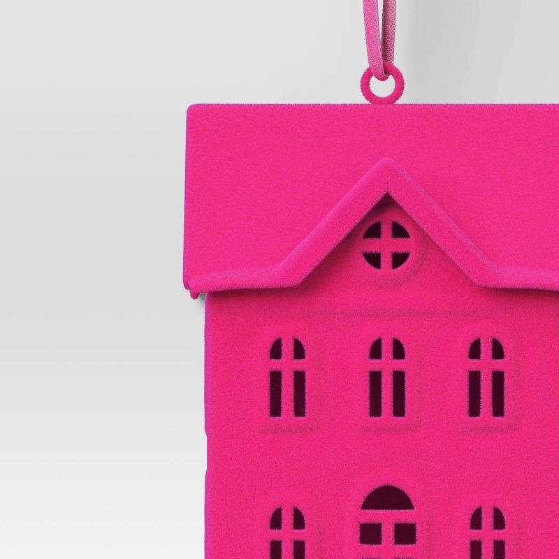 slide 3 of 3, Christmas Metal Hot Pink House Ornament - Wondershop™, 1 ct