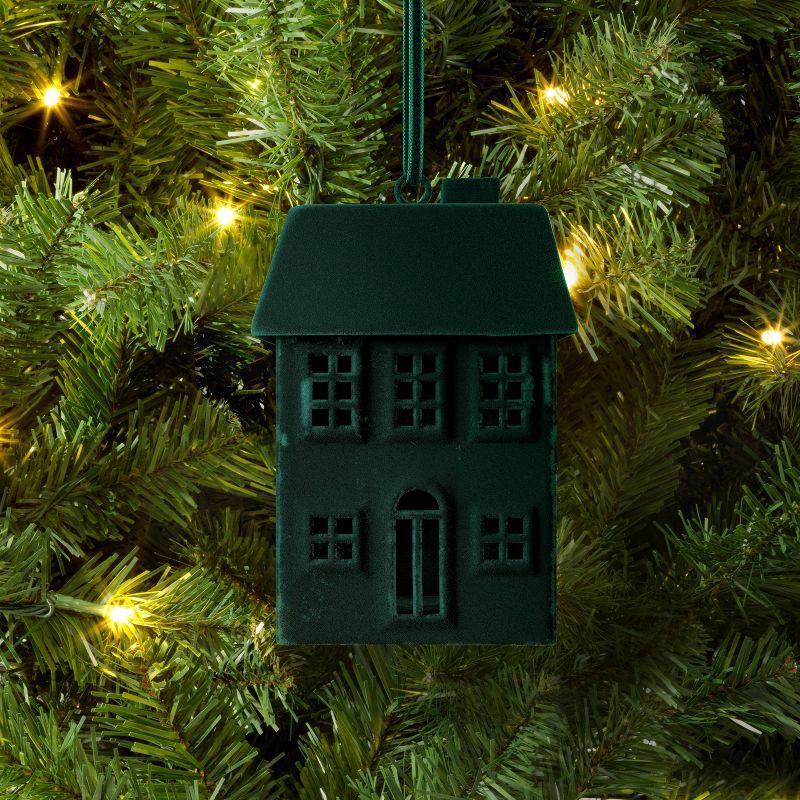 slide 2 of 3, Christmas Metal Green House Ornament - Wondershop™, 1 ct