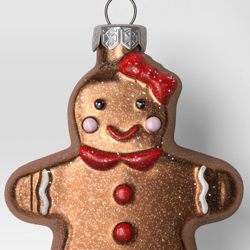 slide 3 of 3, Christmas Glass Gingerbread Woman Ornament - Wondershop™, 1 ct
