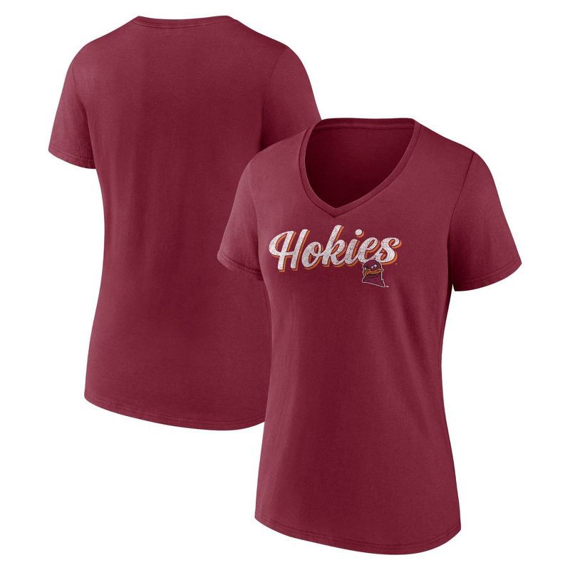 slide 3 of 3, NCAA Virginia Tech Hokies Women's V-Neck T-Shirt - XXL, 1 ct