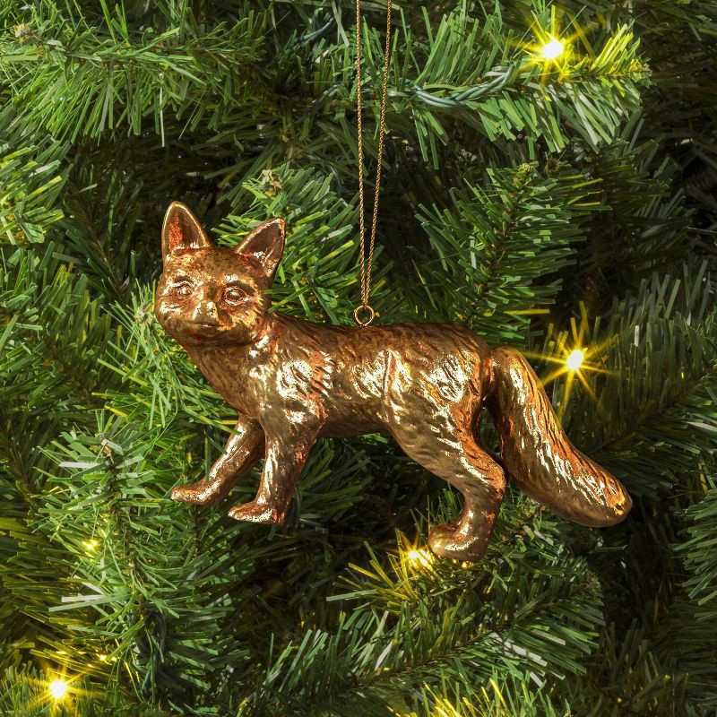 slide 2 of 3, Christmas Gold Fox Ornament - Wondershop™, 1 ct
