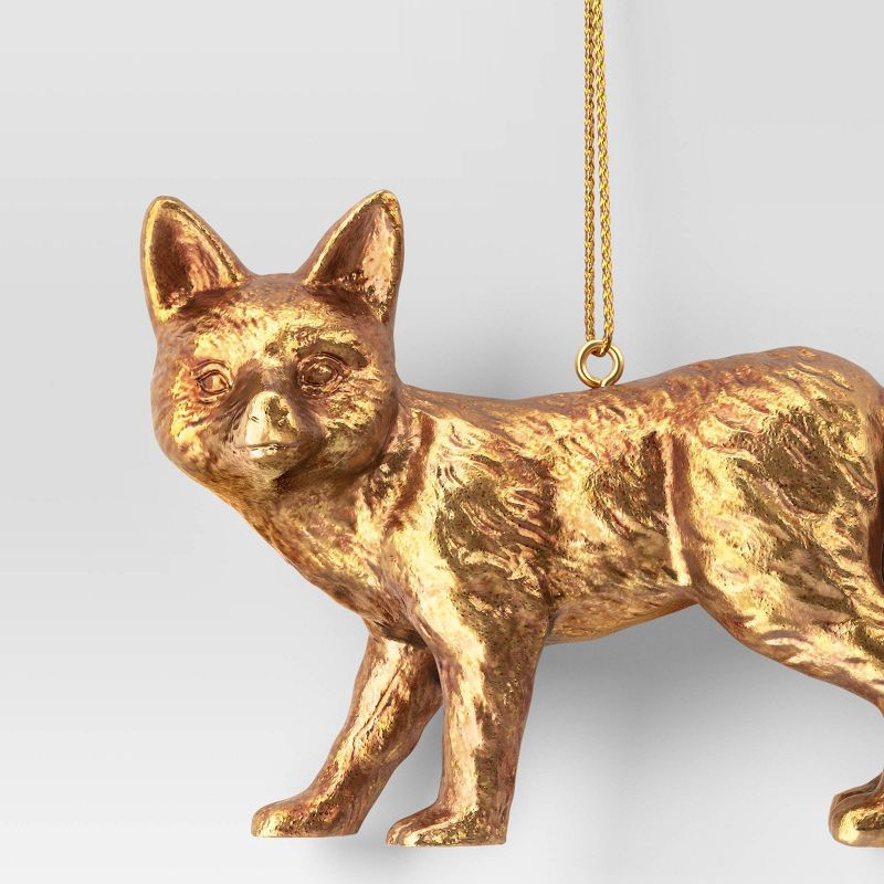 slide 3 of 3, Christmas Gold Fox Ornament - Wondershop™, 1 ct