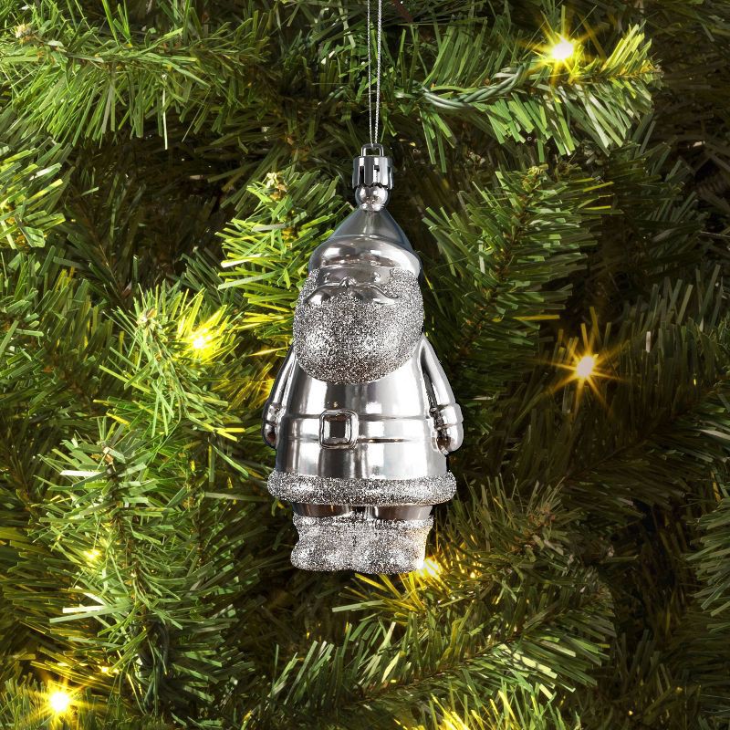 slide 2 of 3, Christmas Silver Santa Ornament - Wondershop™, 1 ct