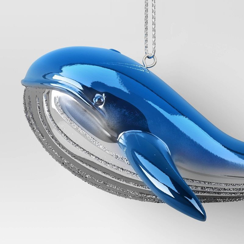 slide 3 of 3, Christmas Blue Whale Ornament - Wondershop™, 1 ct