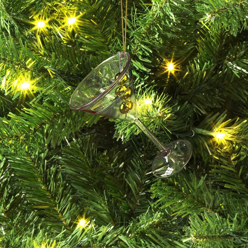 slide 2 of 3, 4" Christmas Glass Cocktail Ornament - Wondershop™, 1 ct