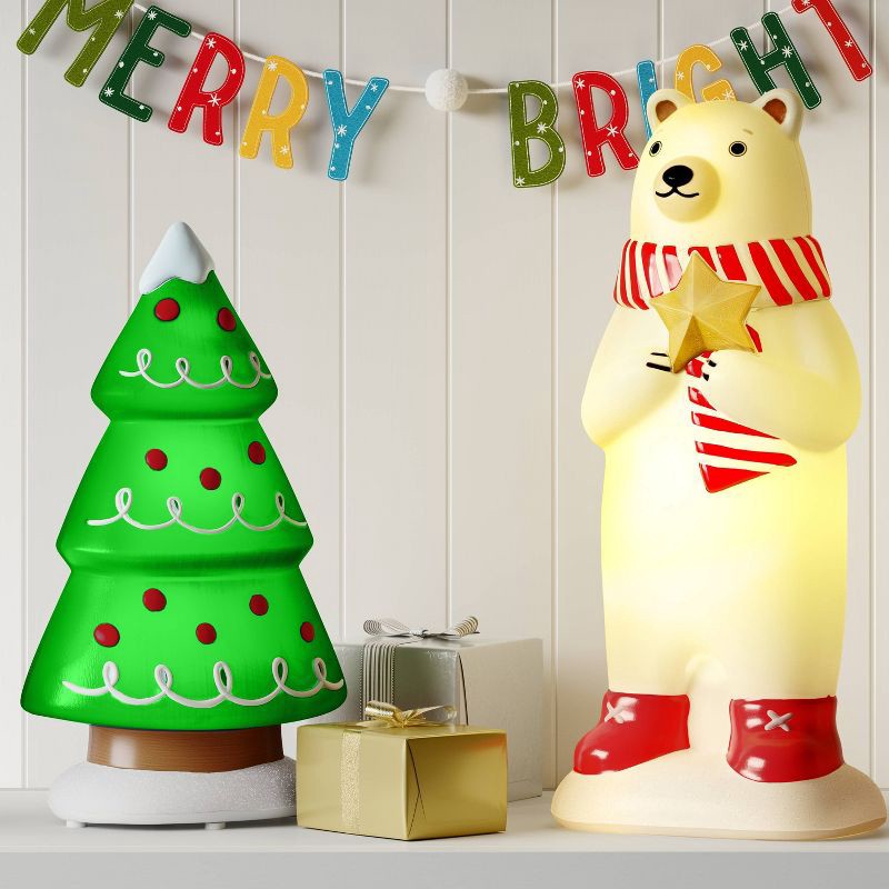 slide 2 of 3, Christmas Lit Blow Mold Polar Bear Decor - Wondershop™, 1 ct