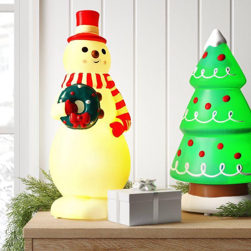 slide 2 of 3, Christmas Lit Blow Mold Snowman Decor - Wondershop™, 1 ct