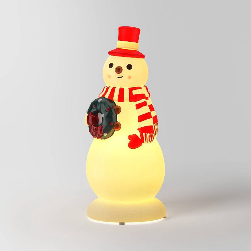 slide 1 of 3, Christmas Lit Blow Mold Snowman Decor - Wondershop™, 1 ct