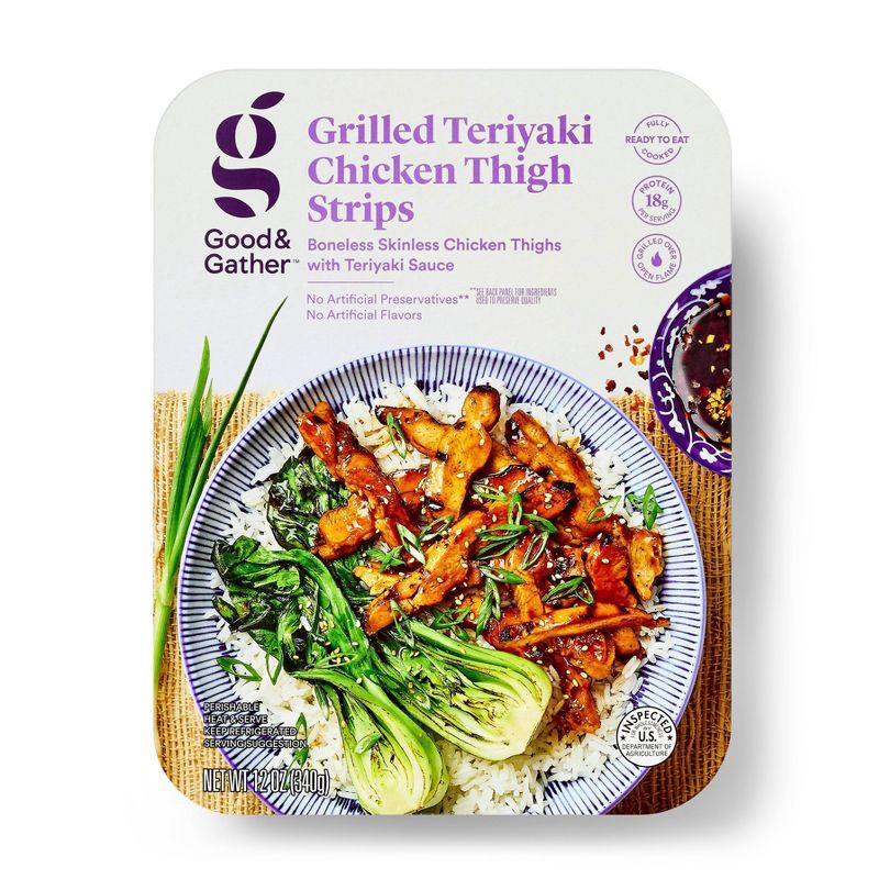 slide 1 of 4, Grilled Teriyaki Chicken Thighs 12oz - Good & Gather™, 12 oz