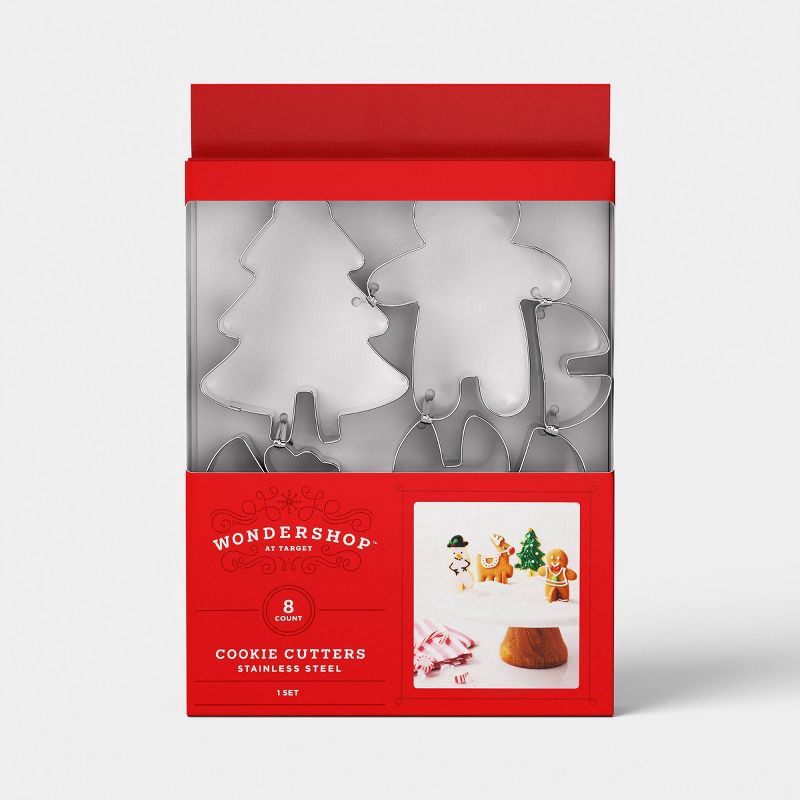 slide 4 of 4, 8pk Christmas Standing Cookie Cutter Set - Wondershop™, 8 ct