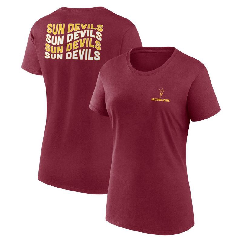 slide 3 of 3, NCAA Arizona State Sun Devils Women's Bi-Blend Crew T-Shirt - S, 1 ct