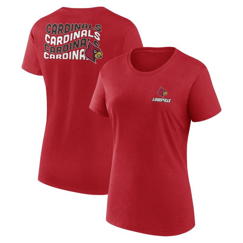 slide 3 of 3, NCAA Louisville Cardinals Women's Bi-Blend Crew T-Shirt - S, 1 ct