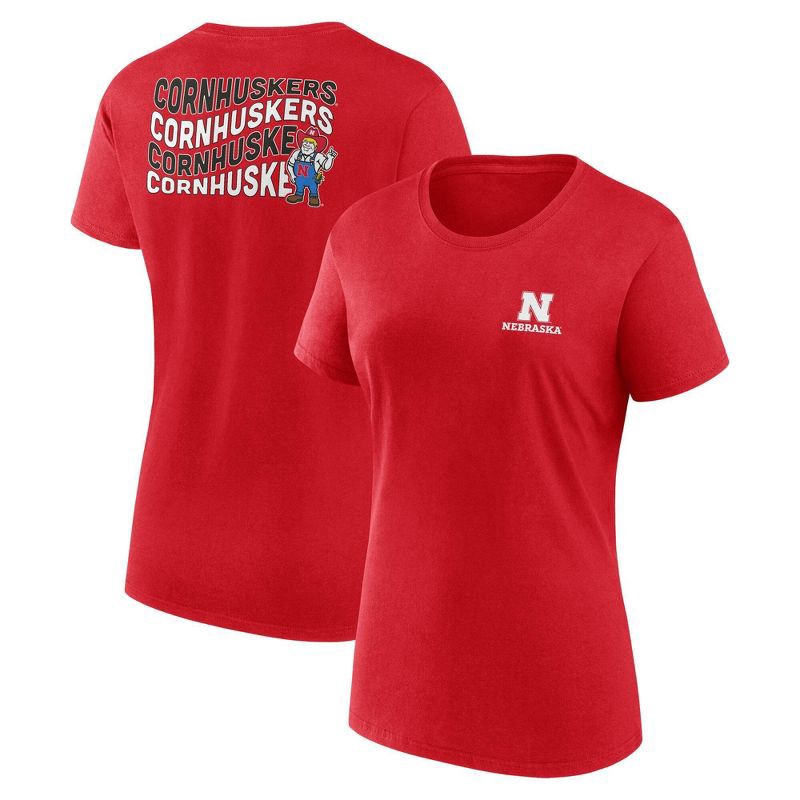 slide 3 of 3, NCAA Nebraska Cornhuskers Women's Bi-Blend Crew T-Shirt - S, 1 ct