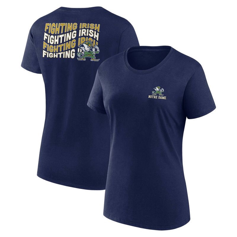 slide 3 of 3, NCAA Notre Dame Fighting Irish Women's Bi-Blend Crew T-Shirt - S, 1 ct