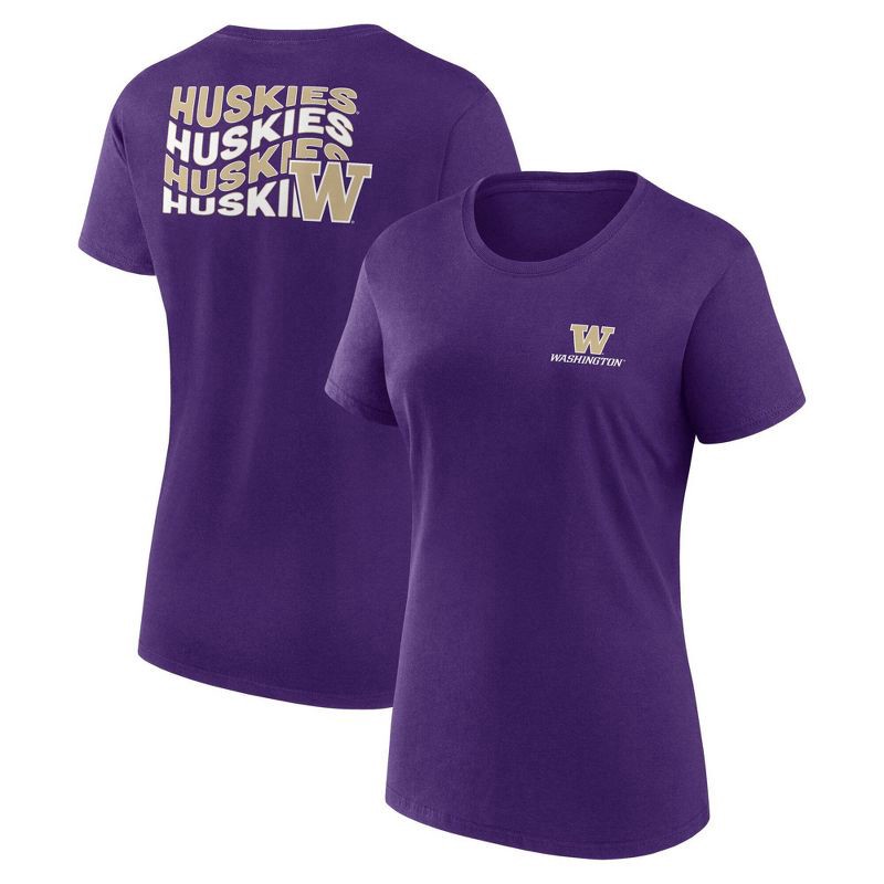 slide 3 of 3, NCAA Washington Huskies Women's Bi-Blend Crew T-Shirt - M, 1 ct