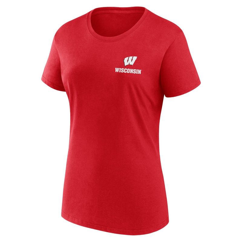 slide 1 of 3, NCAA Wisconsin Badgers Women's Bi-Blend Crew T-Shirt - M, 1 ct