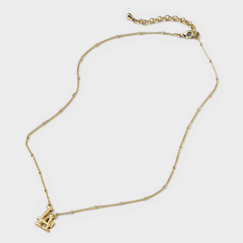 slide 3 of 4, Bijoux Sport by Luv Aj MLB Logo Pendant Necklace - LA Dodgers: Brass Chain with Lobster Claw Clasp, 1 ct