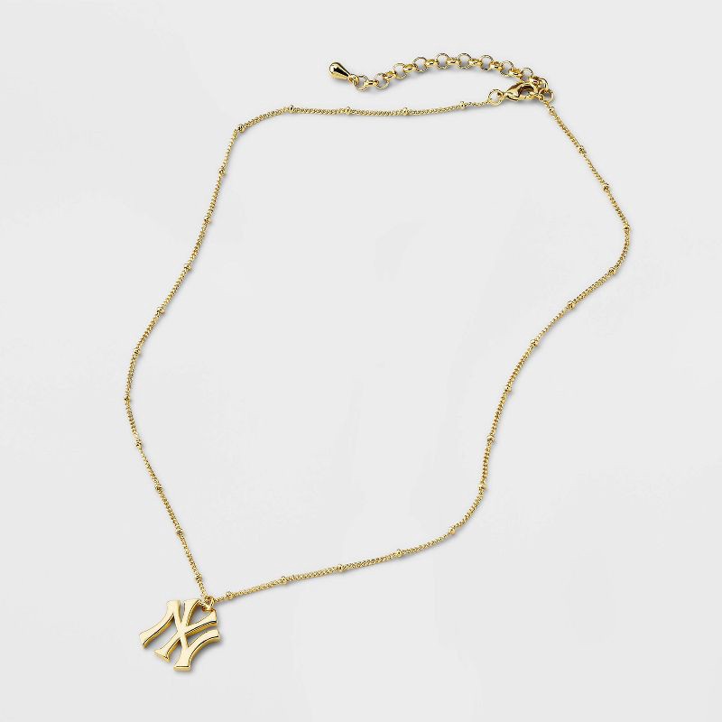 slide 3 of 4, Bijoux Sport by Luv Aj MLB Logo Pendant Necklace - New York Yankees: Brass Chain with Lobster Claw Clasp, 1 ct