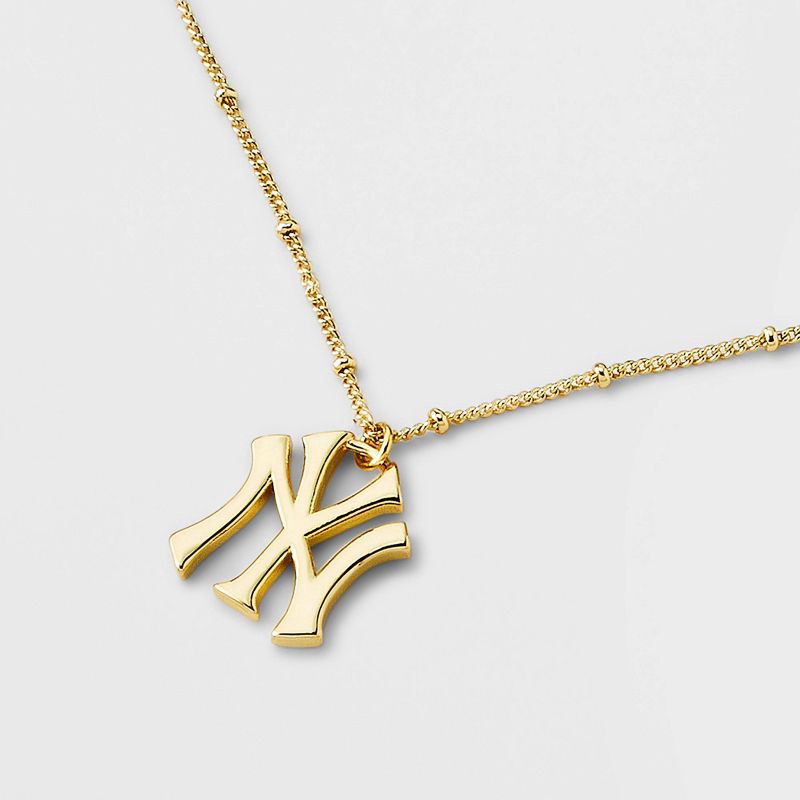 slide 4 of 4, Bijoux Sport by Luv Aj MLB Logo Pendant Necklace - New York Yankees: Brass Chain with Lobster Claw Clasp, 1 ct