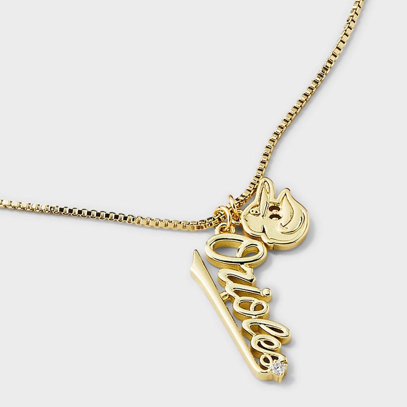 slide 4 of 4, Bijoux Sport by Luv Aj MLB Gold Cubic Zirconia Charm Necklace - Baltimore Orioles: Brass Chain, 16" Length, Lobster Claw Clasp, 1 ct