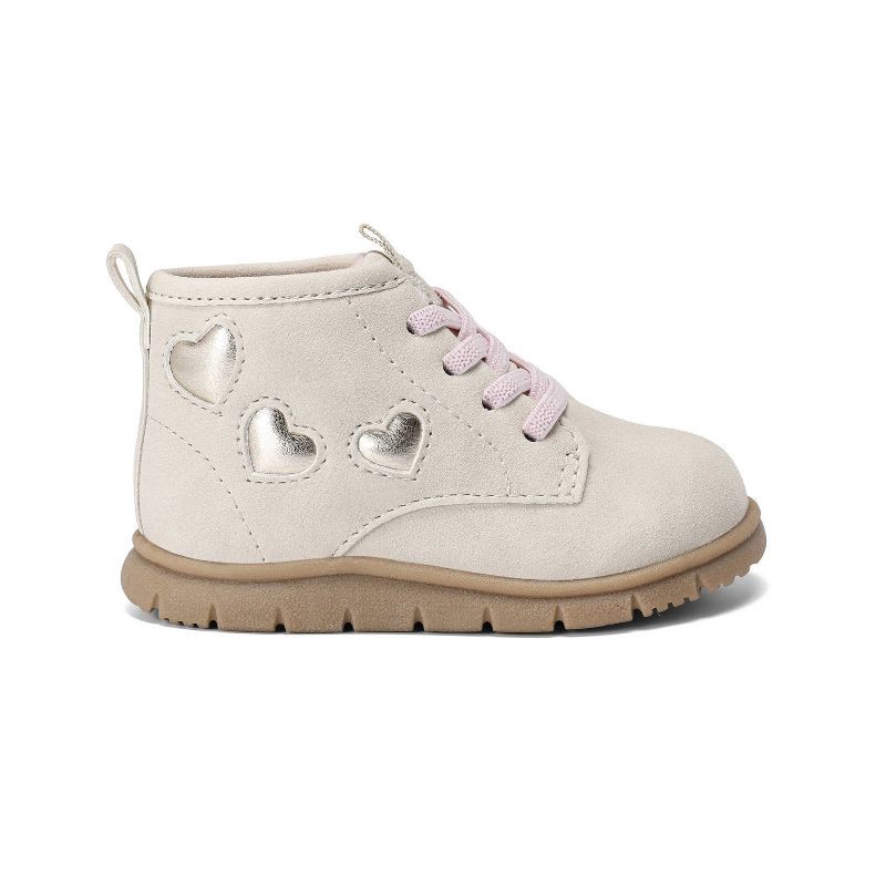 slide 2 of 4, Carter's Just One You® Toddler Girls' Cressida First Walker Boots - Tan/Gold 3, 1 ct
