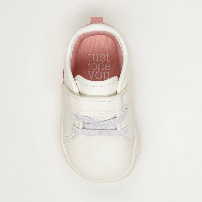 slide 3 of 4, Carter's Just One You® Baby Girls' Emily First Walker Sneakers - White 3, 1 ct