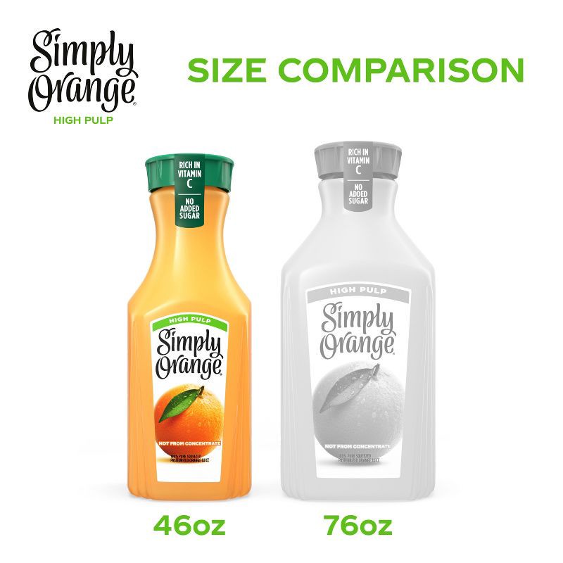 slide 4 of 8, Simply Beverages Orange High Pulp Juice - 46 fl oz, 46 fl oz