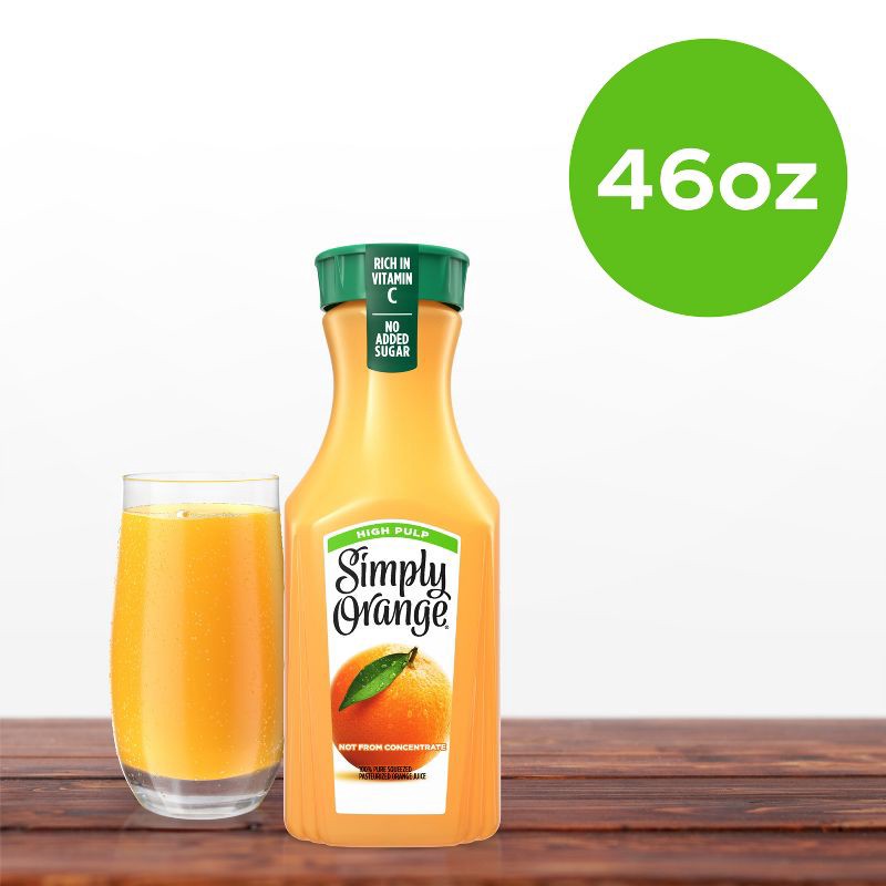 slide 5 of 8, Simply Beverages Orange High Pulp Juice - 46 fl oz, 46 fl oz