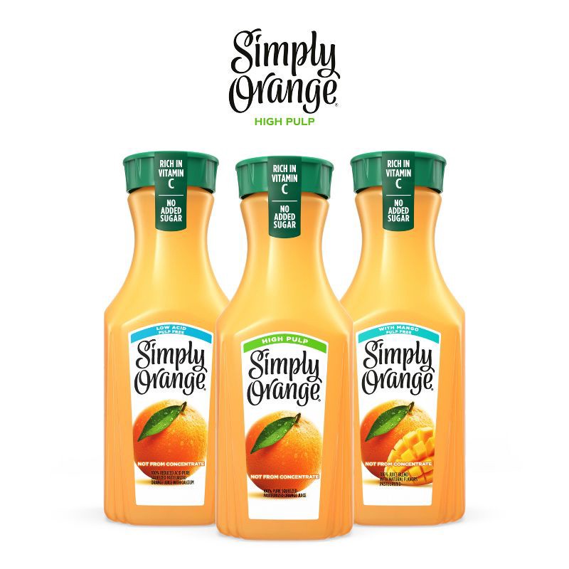slide 6 of 8, Simply Beverages Orange High Pulp Juice - 46 fl oz, 46 fl oz