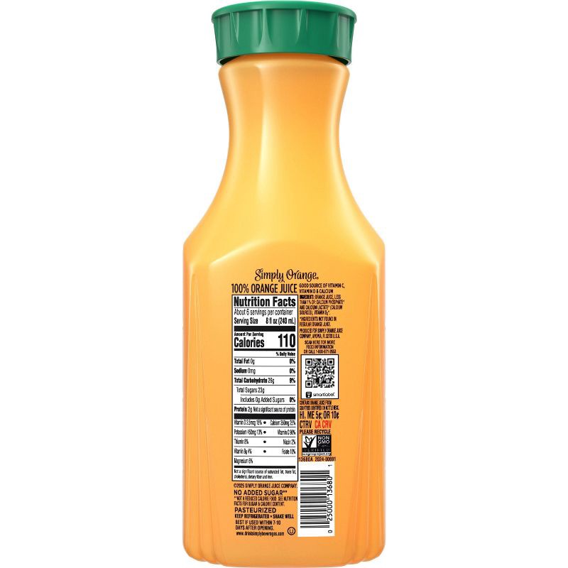 slide 2 of 7, Simply Beverages Orange Pulp Free with Calcium and Vitamin D Juice - 46 fl oz, 46 fl oz