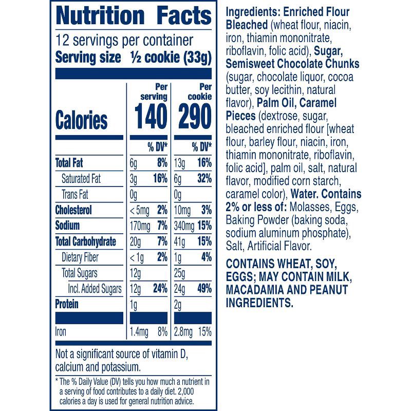 slide 2 of 7, Pillsbury Salted Caramel Bic Chocolate Chip Cookie - 14oz/6ct, 6 ct; 14 oz