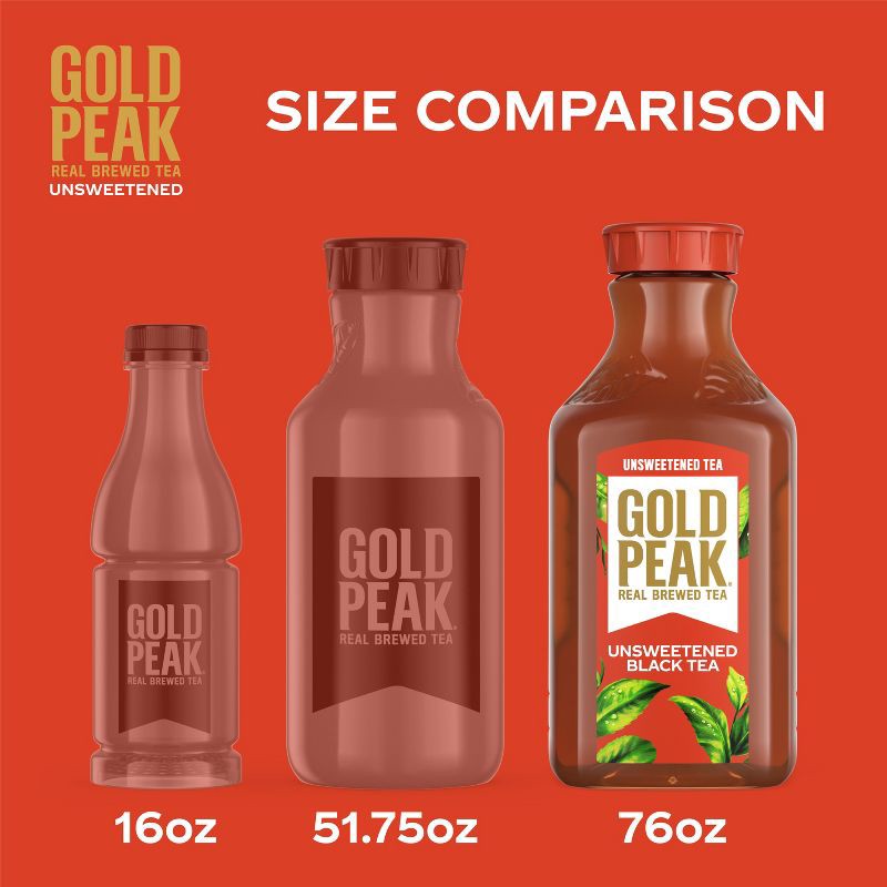 slide 4 of 9, GOLD PEAK Unsweetened Black Iced Tea Drink - 76 fl oz, 76 fl oz