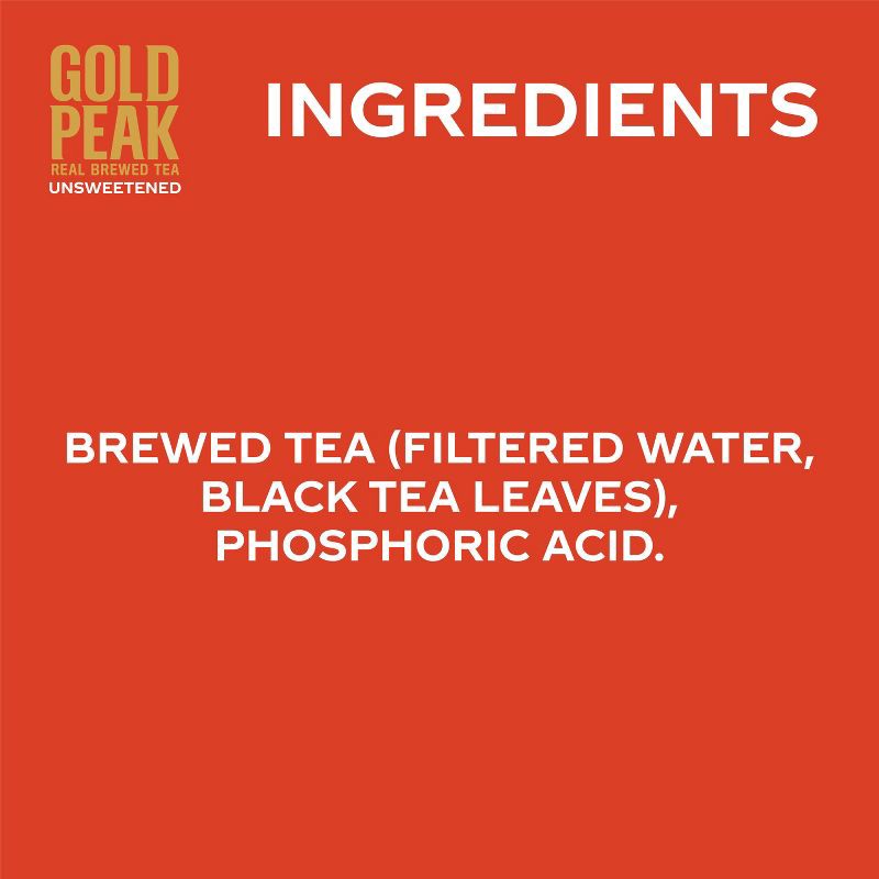 slide 8 of 9, GOLD PEAK Unsweetened Black Iced Tea Drink - 76 fl oz, 76 fl oz