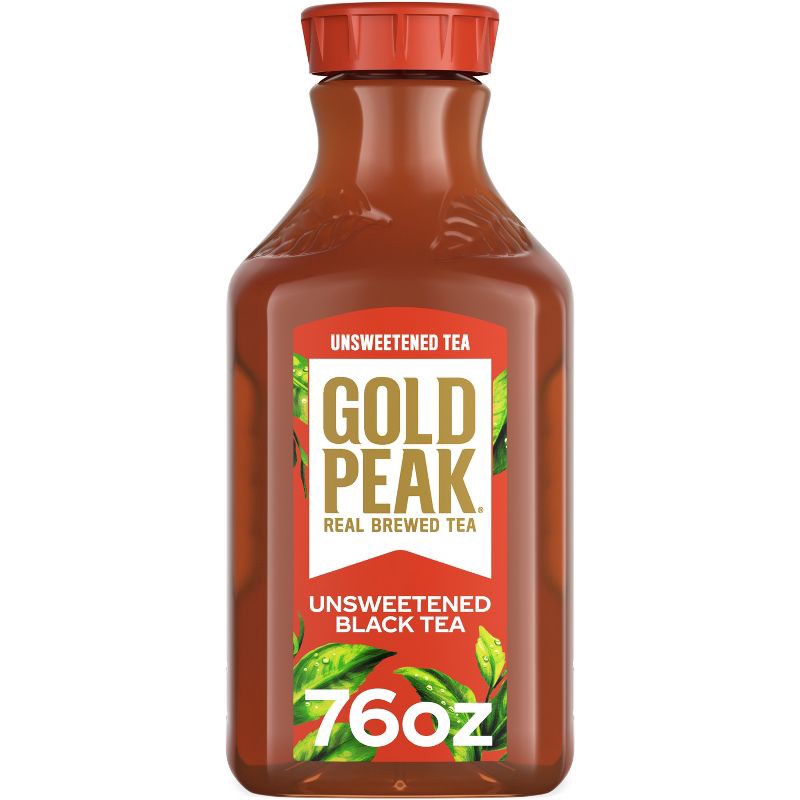 slide 1 of 9, GOLD PEAK Unsweetened Black Iced Tea Drink - 76 fl oz, 76 fl oz