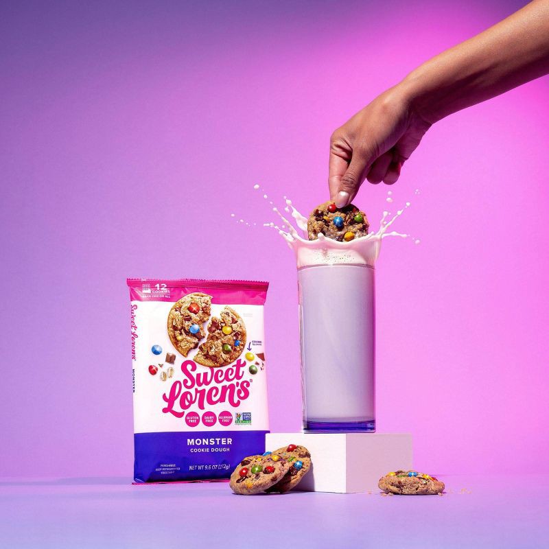 slide 6 of 8, Sweet Loren's Gluten Free Vegan Monster Cookie Dough - 9.6oz/12ct, 12 ct; 9.6 oz