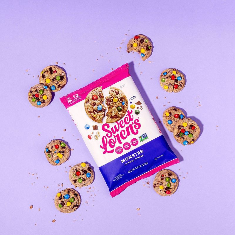 slide 7 of 8, Sweet Loren's Gluten Free Vegan Monster Cookie Dough - 9.6oz/12ct, 12 ct; 9.6 oz