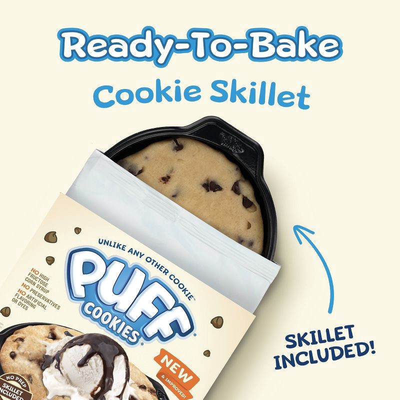 slide 3 of 4, Puff Cookies Chocolate Chip Cookie Dough Ready to Bake Skillet - 7.5oz, 7.5 oz