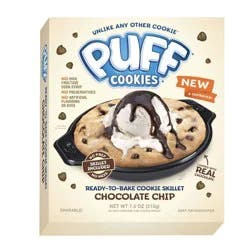 Puff Cookies Chocolate Chip Cookie Dough Ready to Bake Skillet - 7.5oz