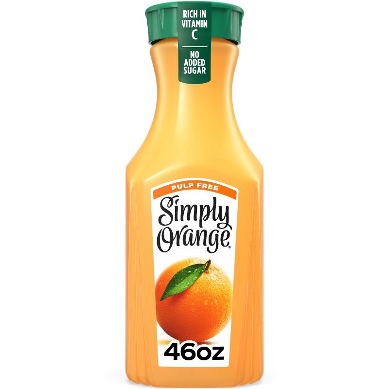 slide 1 of 8, Simply Beverages Orange Pulp Free Juice - 46 fl oz, 46 fl oz