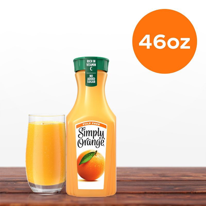 slide 5 of 8, Simply Beverages Orange Pulp Free Juice - 46 fl oz, 46 fl oz