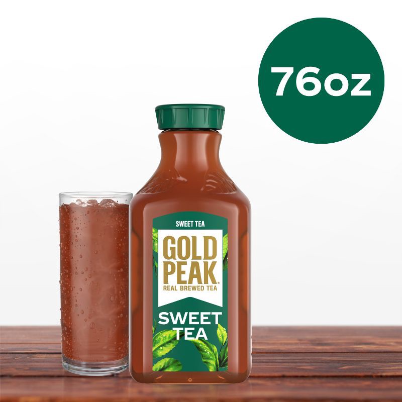 slide 5 of 8, GOLD PEAK Sweetened Black Iced Tea Drink - 76 fl oz, 76 fl oz