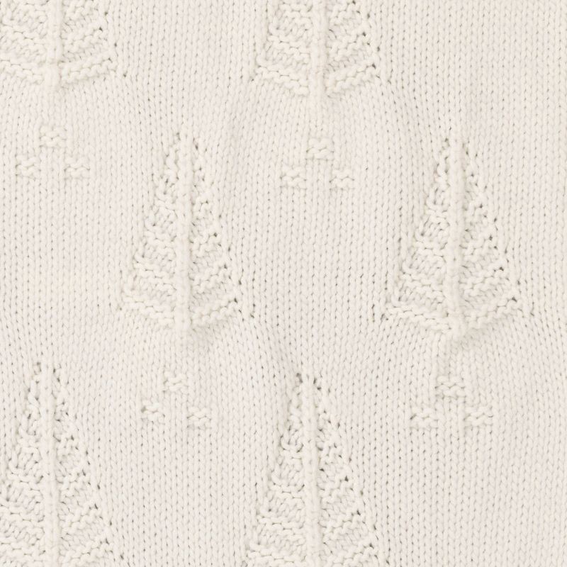 slide 5 of 5, Tree Knit Throw Blanket Ivory - Threshold™, 1 ct