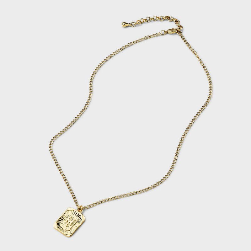 slide 3 of 4, Bijoux Sport by Luv Aj MLB Gold Logo Dog Tag Pendant Necklace - New York Mets: Brass Chain, 16" Length, 1 ct