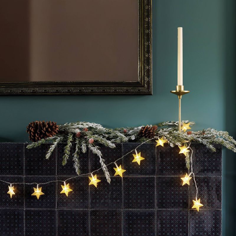 slide 2 of 3, 35ct LED Indoor Star String Light Clear - Threshold™, 35 ct