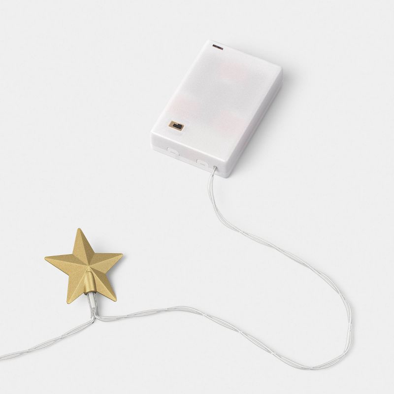 slide 3 of 3, 35ct LED Indoor Star String Light Clear - Threshold™, 35 ct