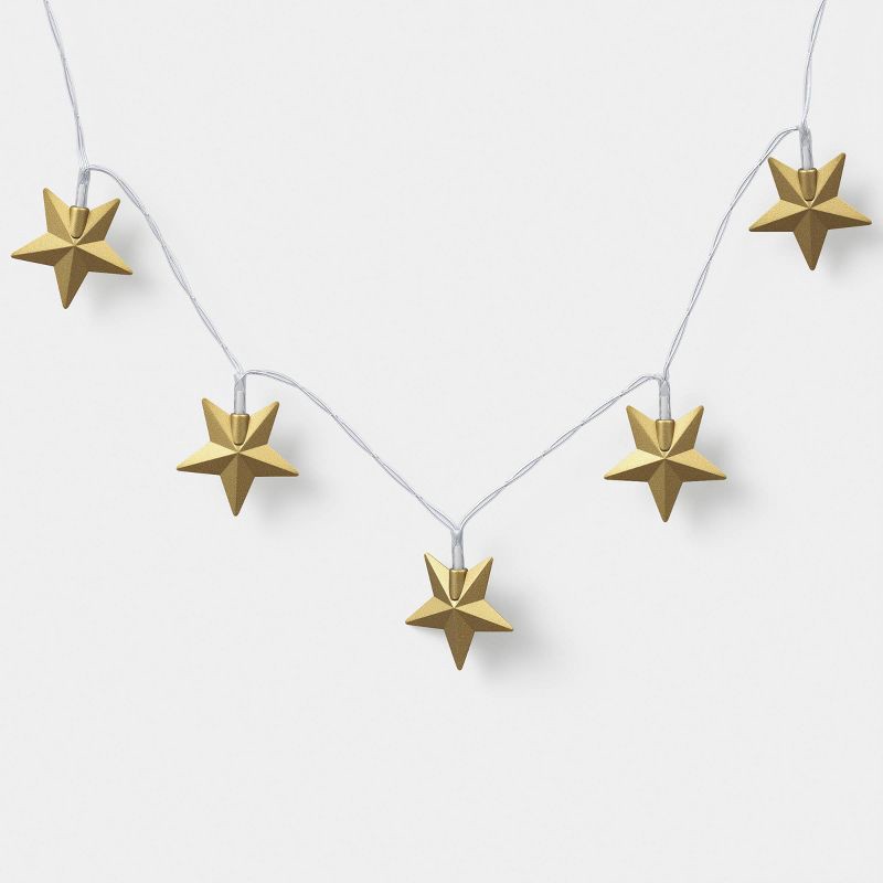 slide 1 of 3, 35ct LED Indoor Star String Light Clear - Threshold™, 35 ct