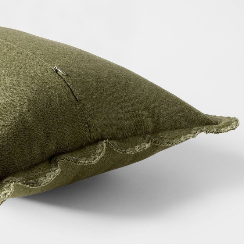 slide 4 of 4, Threshold designed w/Studio McGee 14"x20" Embroidered Season's Greetings Pillow Green - Threshold™ designed with Studio McGee, 1 ct