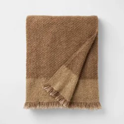 Threshold designed w/Studio McGee 50"x60" Tonal Woven Boucle Throw Blanket Tan - Threshold designed with Studio McGee
