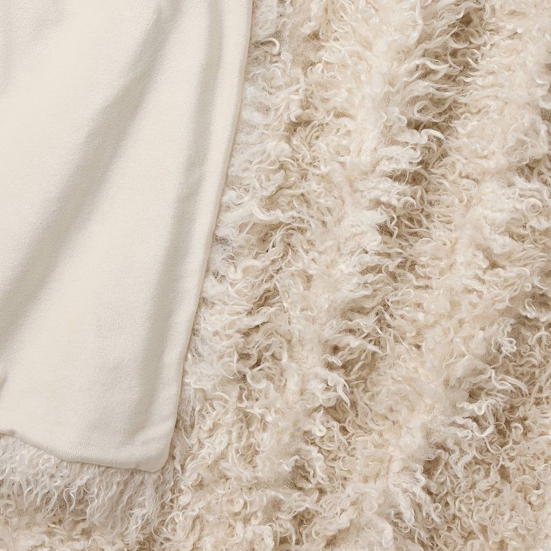 slide 3 of 3, Threshold designed w/Studio McGee Cream Extra Plush Throw - 50 x 50" - Threshold™ designed with Studio McGee, 1 ct