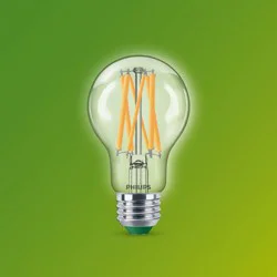 Philips 2pk 100W A19 Ultra Efficient Soft White Clear